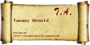 Tavasz Arnold névjegykártya