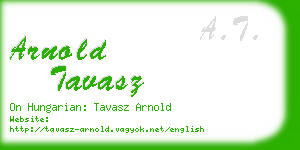 arnold tavasz business card